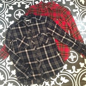 2 Flannel Shirts Small